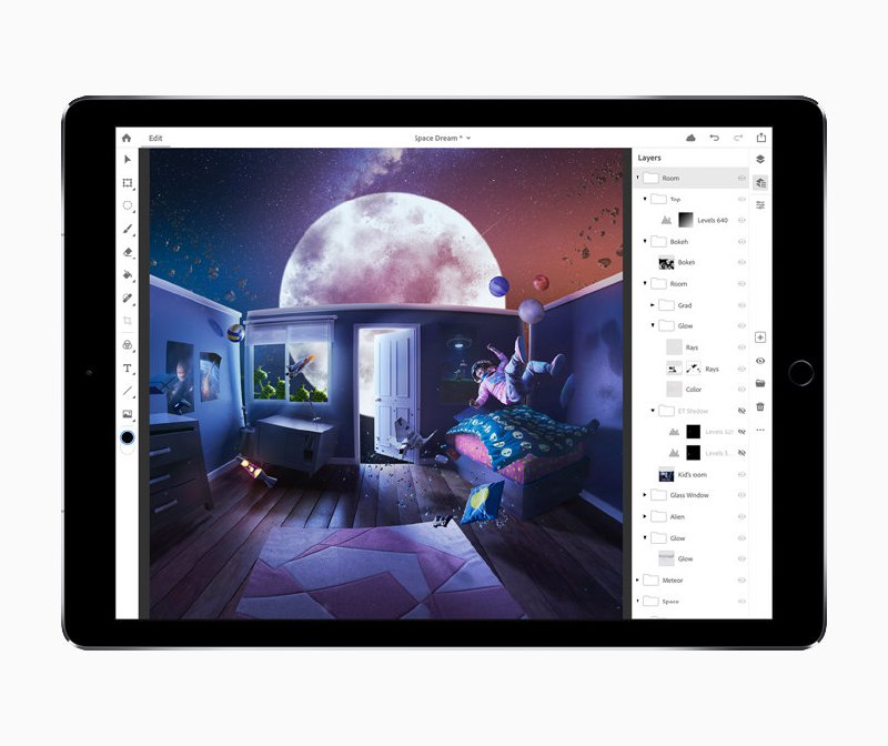 Photoshop for iPad beta 开始登记，具体开放测试时间尚未公布