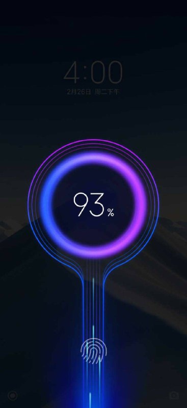 小米 9 各种充电模式下的锁屏效果，依次为