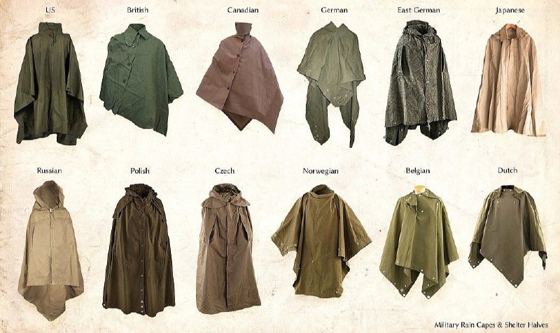 二战期间不同国家的军用雨衣 #无用但有趣的冷知识