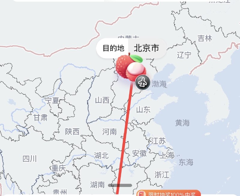 我妈用顺丰给我发一箱荔枝，地图上的icon也是荔枝 #大产品小细节