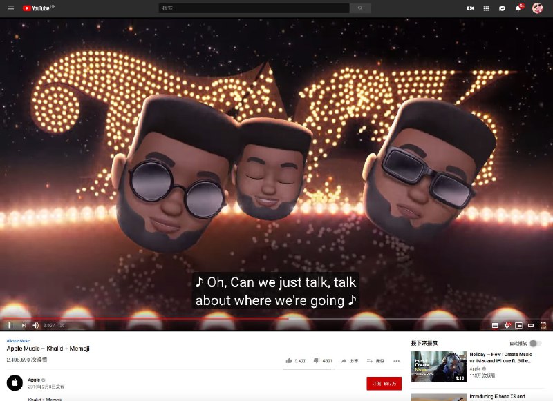 🤦‍♂️小米 CC9在京东、苏宁的宣传界面上 Mimoji 萌拍主题曲，照搬了苹果的“Apple Music – Khalid + Memoji”视频