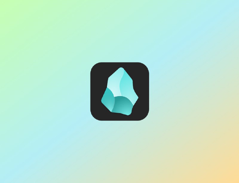 Obsidian新logo，官方给了改色工具，做了个左纳尼乌姆矿石配色