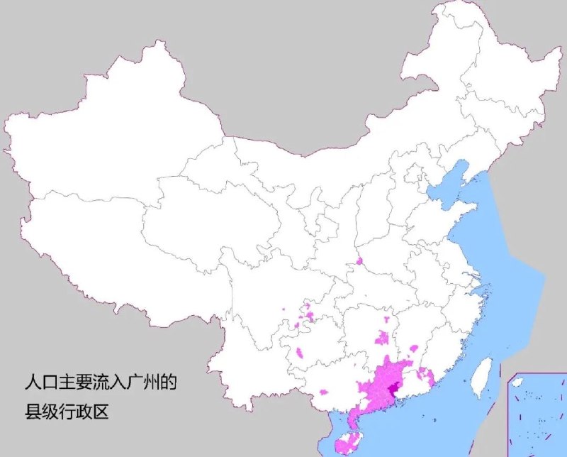 你从哪里来？北上广深人口虹吸范围by @麦壳虎  #无用但有趣的冷知识你从哪里来？北上广深人口虹吸范围by @麦壳虎  #无用但有趣的冷知识