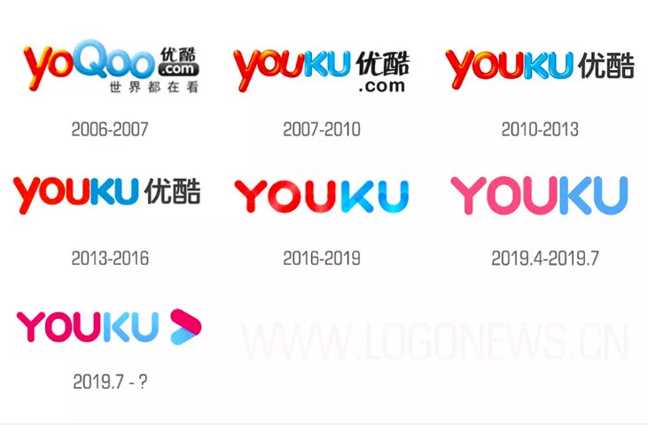优酷的logo更新速度算互联网品牌之最吗   #科技圈大小事