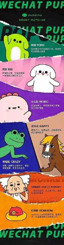 原来神经蛙、MOMO、阿白，都来自微信原创IP品牌 WeChat Pup #无用但有趣的冷知识