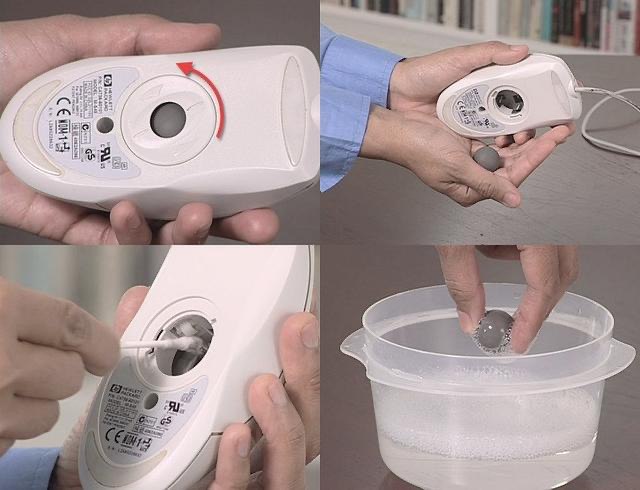 鼠标用过一阵以后，就要清洗里面的那颗球以及内部传动轴，否则可能会造成鼠标漂移