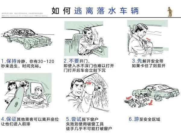 如何逃离落水车辆 #无用但有趣的冷知识