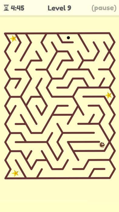 Maze-A-Maze +（￥6→免费）一款解谜游戏，你要在迷宫中收集星星，找到出路