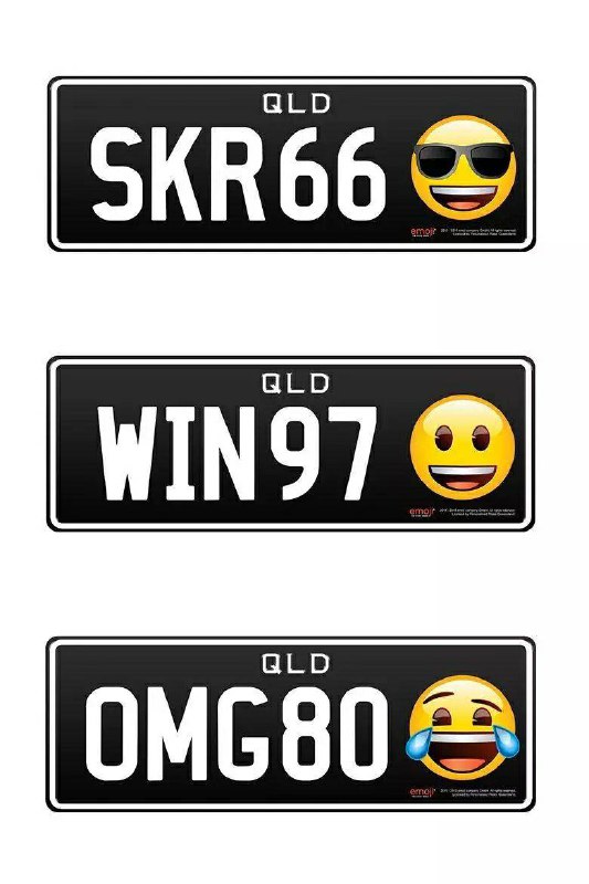 昆士兰州是世界上第一个拥有emoji汽车牌照的地区