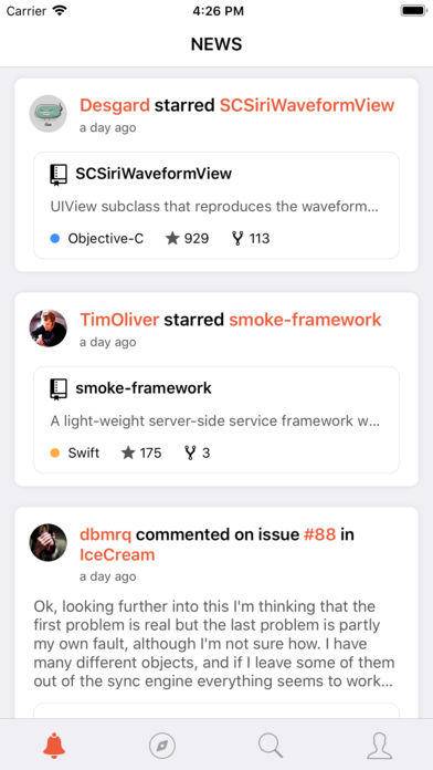 Grape for Github（￥12→免费）致力于打造简洁且功能强大的GitHub客户端，'Grape for GitHub' 是GitHub第三方客户端App