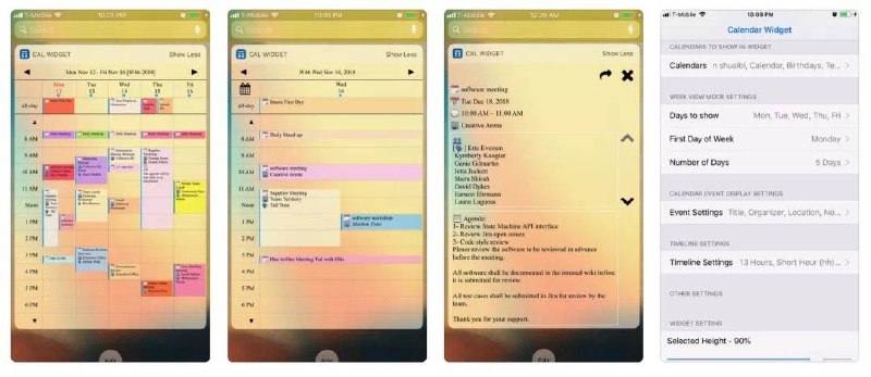 Week Calendar Widget Pro 限免，这是一个通知中心的小组件，专注于以周为单位快速显示你的日历信息，支持直接从小组件跳转到日历详情，习惯通过日历管理时间的朋友可以通过它一次性查看更多的日历项目