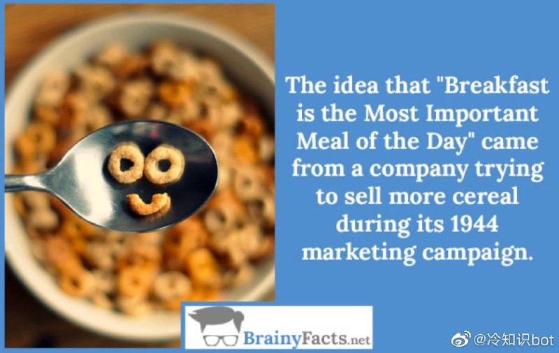 「早餐是一天中最重要的一餐」这一概念流传很广，它和一场营销活动有关