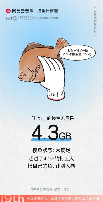 网易云这波…摸鱼计算器蹭得妙啊 #科技圈大小事