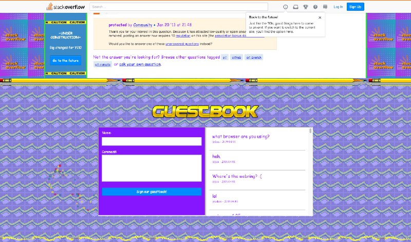 Stackoverflow愚人节彩蛋！这画风这配色，还有聊天室！   #工程师的日常