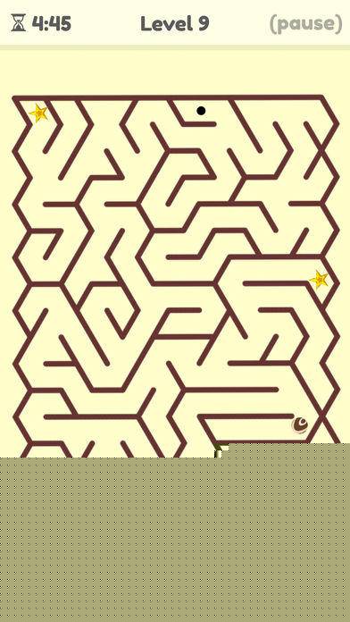 Maze-A-Maze +（￥6→免费）一款解谜游戏，你要在迷宫中收集星星，找到出路
