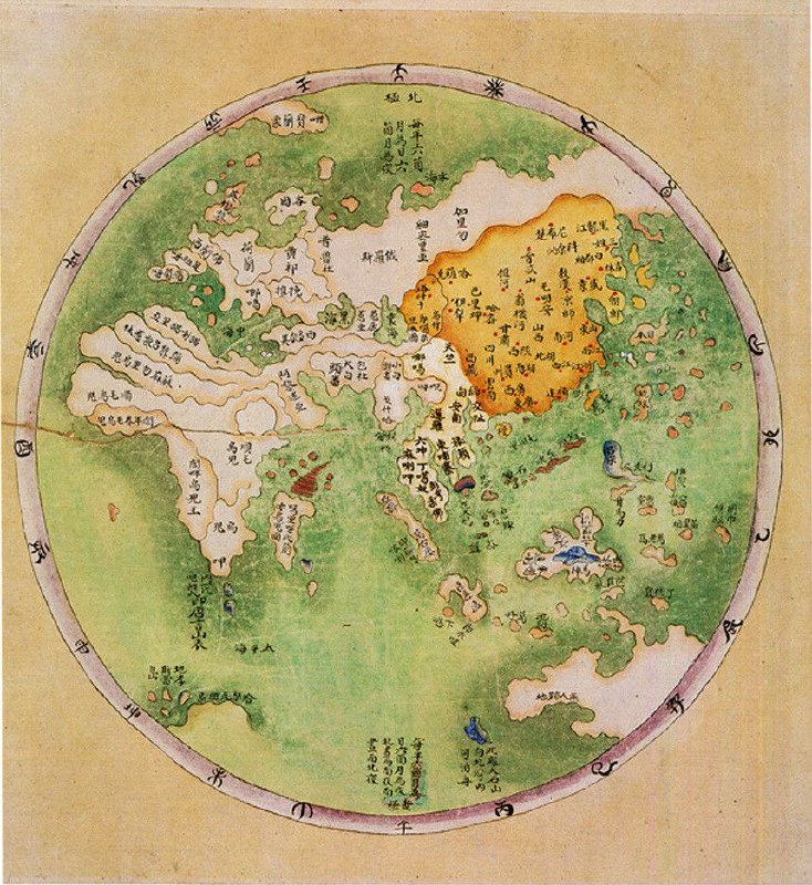 1799年（嘉庆四年）的中国版世界地图