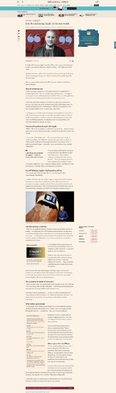Financial Times 对 Jony Ive 的采访，关于他为什么离开 Apple，新设计公司 LoveFrom 和未来的计划