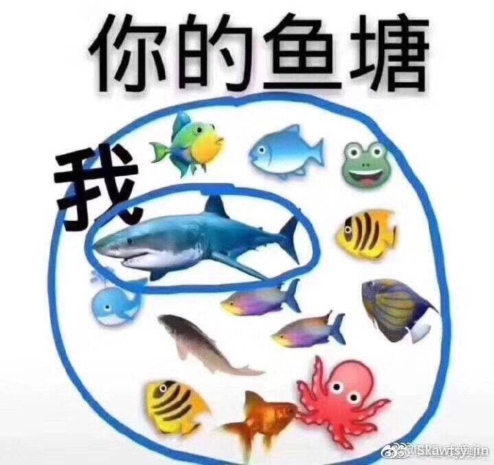 「海王」原意是DC系列漫画中的人物，半人半亚特兰蒂斯血统的超级英雄，拥有掌管七大洋和与控制海洋生物的能力而早年前张翰在电视剧中与赵丽颖的经典对白「要让所有人知道 这个鱼塘被你承包了」被封为塘主，「鱼塘」一词也成为网络梗