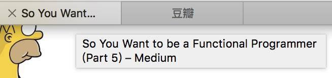 在 Safari 中，如果打开的两个网页的标题只有末尾不同（比如同一系列文章的两个 part）， Safari 会在标签自动隐藏前面相同的部分