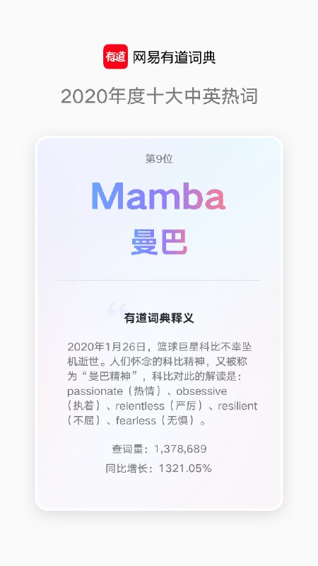 网易有道词典公布#2020 年度中英热词#，第一是「Postpone」（推迟），后面还有直播带货、Zoom、隔离、Mojito 等