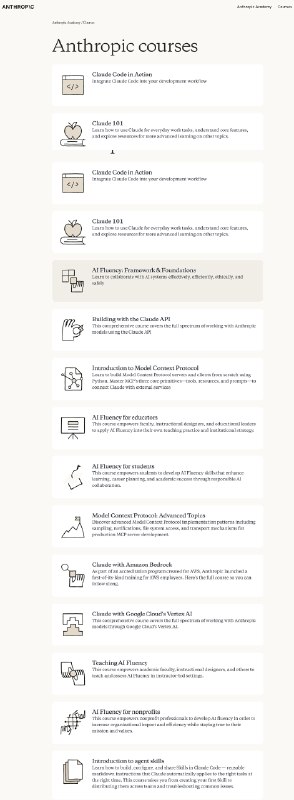 Anthropic 上线了一个完全免费的官方 Claude/Claude Code 相关的学习平台 