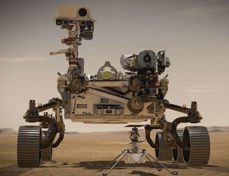 感觉即刻科技圈少了点什么🤔.. 国内都在看何同学采访库克的短视频, 而美国却被毅力号火星探测器(Perseverance Rover)成功着陆刷屏; 不得不说这次的任务创造了很大进步, 直接在不进入轨道的情况下用一种二级吊车方式把人类史上最复杂精密(也是史上最重)的探测器极速送上火星表面, 同时最大亮点还是体内携带一枚JPL的无人机, 2400rpm的极高叶片转速(差不多是传统直升机的五倍)和超轻量设计来克服及其稀薄的火星大气密度#希望在火星表面散步的那天提早到来😄# #科技圈大小事