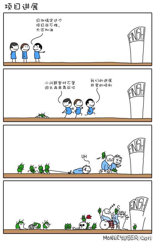 我们的项目，进展非常顺利！  