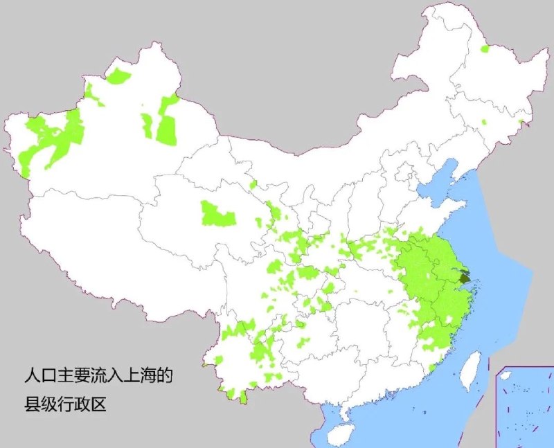 你从哪里来？北上广深人口虹吸范围by @麦壳虎  #无用但有趣的冷知识你从哪里来？北上广深人口虹吸范围by @麦壳虎  #无用但有趣的冷知识
