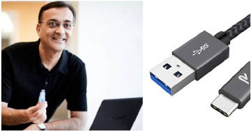 USB主要发明者 Ajay Bhatt 本打算使其具有正反两用性(不用担心插反了而插不进去)，但这一想法最终被放弃(其主要原因是会增加成本)